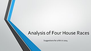 Analysis of Four House Races