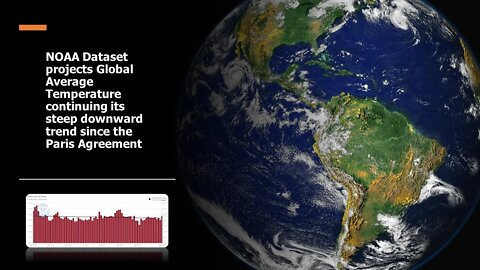 NOAA Dataset projects Global Average Temperature continuing its steep downward trend