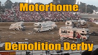 Motorhome Demolition Derby Smashing-Automobiles - Orange County Fair Awesome Footage