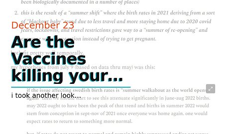 Are the Vaccines killing your sperm…