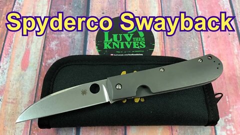 Spyderco C249TIP SwayBack /includes disassembly/ unfortunately a bit disappointing