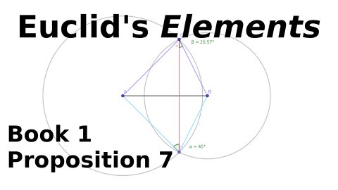 Circles often intersect at exactly two points? IDK | Euclid Elements Book 1 Prop 7