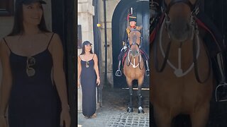 Her eyes go wide at the horse #horseguardsparade