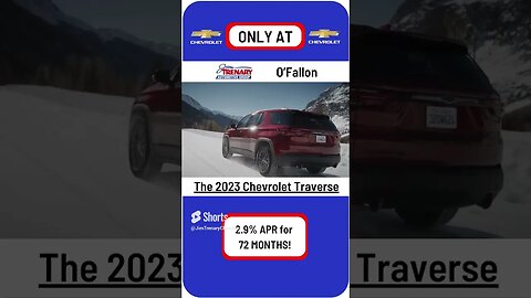 Don't miss out on getting YOUR 2023 Chevrolet Traverse with 2.9% APR for 72 months ONLY at O'Fallon!