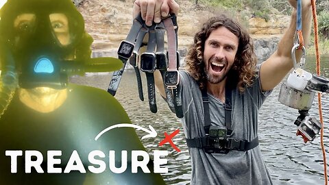 Scuba Diving where I found SIX APPLE WATCHES and Two Go Pro's Magnet Fishing!