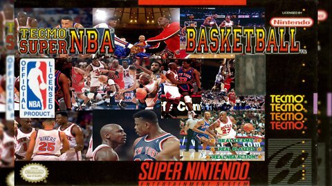 Tecmo Super NBA Basketball (SNES) - NY Knicks @ Atlanta Hawks (Dec-07-91) G17