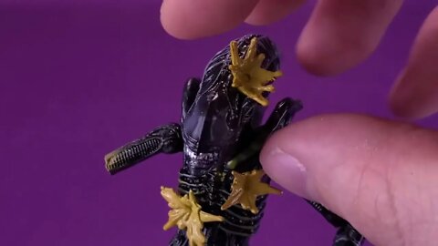 Hiya Toys Aliens Battle Damaged Alien Warrior Exquisite Mini @The Review Spot