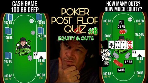 POKER POST FLOP QUIZ #8 HOW MANY OUTS & HOW MUCH EQUITY?