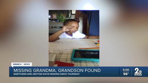Missing grandma, grandson found safe