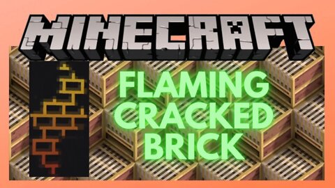 Minecraft: Flaming Cracked Brick Banner