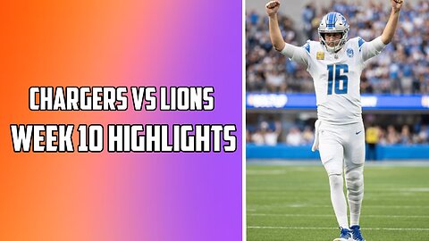 Los Angeles Chargers VS Detroit Lions Week 10 NFL Highlights | 2023 Season