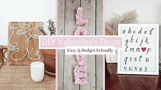 DIY Valentine's Day Home Decor | One Line Picture and Paper Tissue Sign | Cute and Affordable Decor