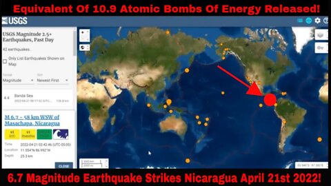 6.7 Magnitude Earthquake Strikes Nicaragua April 21st 2022!