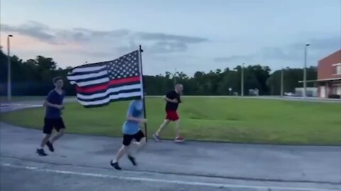 12-year-old boy from Florida runs in honor of Hartland Volunteer Fire member Judy Spencer