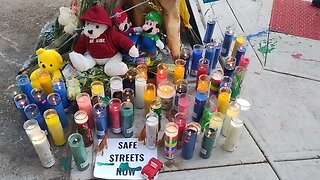 The Makeshift Memorial where that 7 Year old Kid was Killed on Myrtle & North Portland 10/26/23