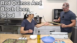 Freeze drying Red Quinoa and black bean salad