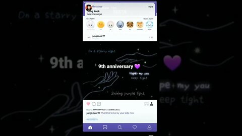 Jungkook wishing happy 9th anniversary to Jhope 😍 - jhope insta story #bts9thanniversary