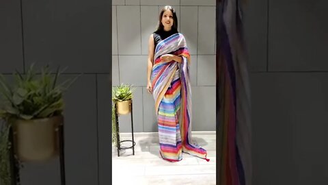 Multicolor georgette saree