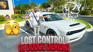 SCARY DRIVE IN 850 HP DODGE DEMON!!