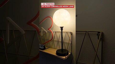 A 3D-Printed Alexa-Controlled Moon Lamp #3dprinting #shorts #alexa #iot