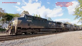 Monster Train on the Sunbury Line Norfolk Southern 11Z at Hudson Pa. Sept. 9 2022 #ns11z #railfanrob