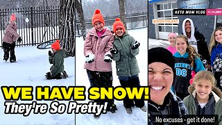 We Got Snow! And It Keeps on Coming | KetoMOM Vlog