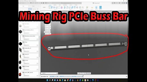 3D printed crypto mining rig PCIe riser power distribution bar Part 1