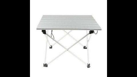 ATSENA Folding Camping Table, One Size, Black