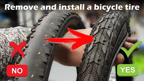 How to remove a bicycle tire. Mounting a new tire on a bike wheel