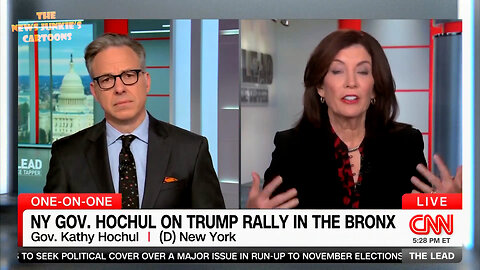 NY Democrat Hochul says thousands of President Trump's Bronx supporters are "clowns" and calls his enormous rallies as "made up fake rallies."