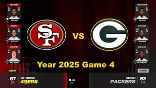 Madden 24 Year 2025 Game 4 49ers Vs Packers 2x speed