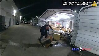 Cop Beats Suspect With Tennis Racket As He Tries To Choke Out K-9
