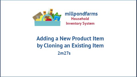 Adding a New Product Item by Cloning an Existing Item