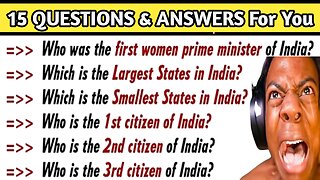 100 Most Frequently Asked Simple GK Quiz General Knowledge GK Questions Answers ENGLISH INDIA GK #gk