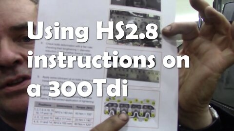 Using information from the HS2 8 manual on a 300 Tdi