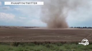 Landspout tornado spotted near Buckley Air Force Base