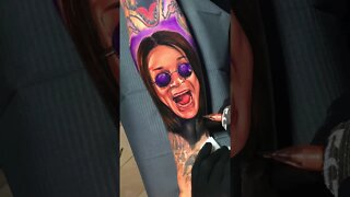 Ozzy Osborn Arm Color Tattoo #shorts #tattoos #inked #youtubeshorts