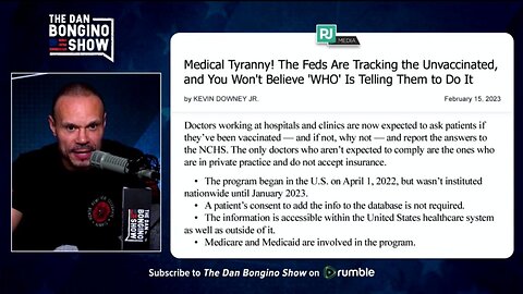 CDC Is Tracking Unvaccinated Americans: Clip From Dan Bongino Show: Is the Dam Breaking On The COVID Vax? (Ep. 1952)