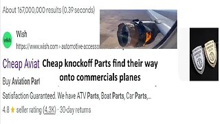 Major airlines scramble to find knock off jet engine parts on their planes