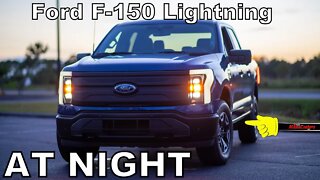 AT NIGHT: 2022 Ford F150 Lightning Pro - Interior & Exterior Lighting Overview