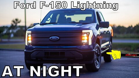 AT NIGHT: 2022 Ford F150 Lightning Pro - Interior & Exterior Lighting Overview