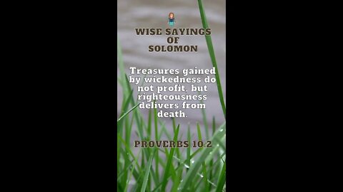 Proverbs 10:2 | Wise Saying of Solomon