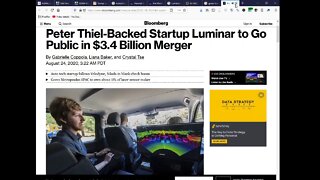 Peter Thiel-Backed Startup Luminar to Go Public in $3.4 Billion Merger Gores Gores Metropoulos GMHI