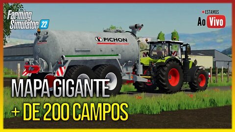 🔴 LIVE - MAPA GIGANTE FARMING SIMULATOR + DE 200 CAMPOS COMPRÁVEIS