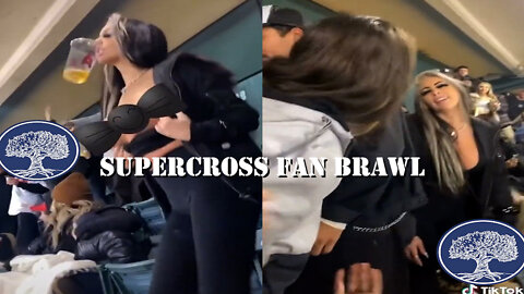 Epic Supercross Fan Fight Takes Place After Woman Flashes Crowd