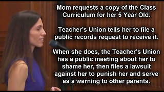Teacher's Union files lawsuit against Mom of a 5yo for requesting Class Curriculum! 🏫⚖️👪