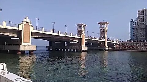 Beautiful Stanley Bridge Alexandria Egypt Time Lapse