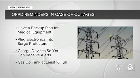 OPPD warns Omaha area residents of potential power outages