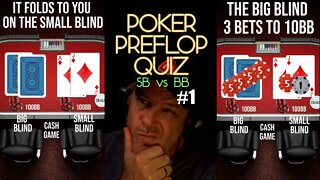 POKER PREFLOP QUIZ SB VS BB #1: Poker Vlog final table highlights and poker strategy