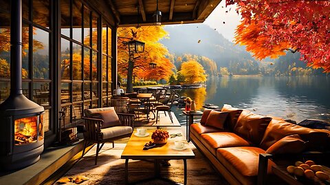 Smooth Jazz Relaxing Music in Cozy Coffee Shop Ambience ☕🍂 Soothing Jazz Music for Relax, Study,Work